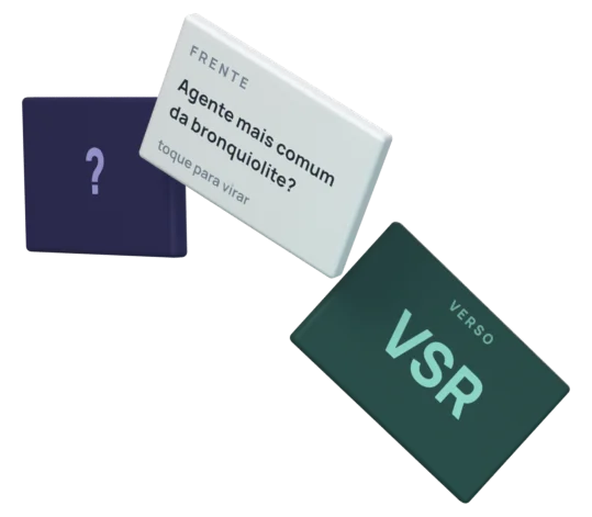 Flashcards do Plantão: frente com a pergunta e verso com a resposta